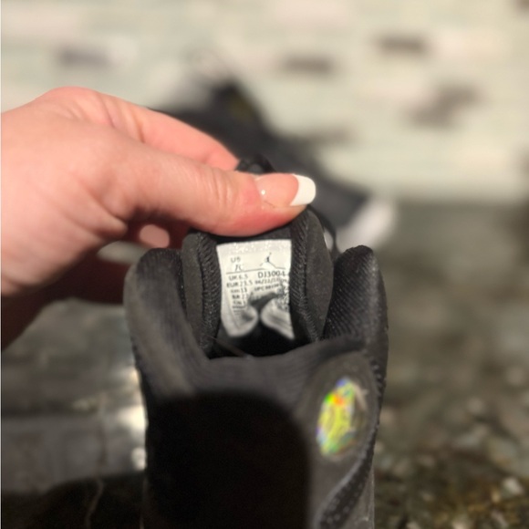 Toddler 7C Black Nike Jordan 13 Air Retro Playoff Sneakers - Picture 6 of 8